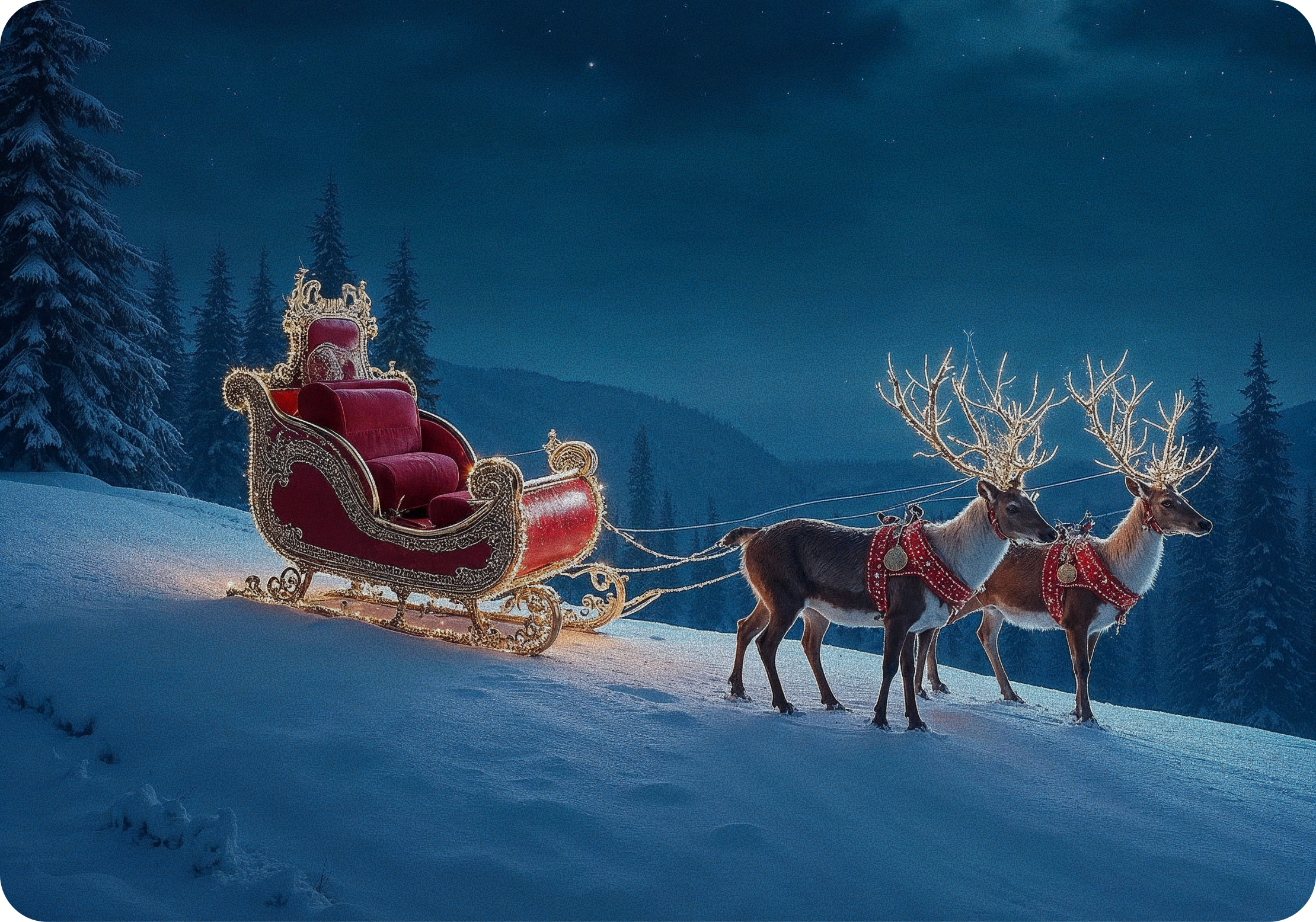 Imagem do trenó de natal